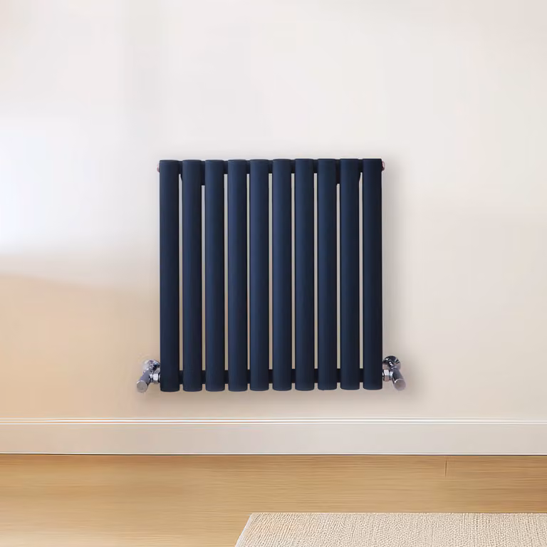 Radiatore di Design Orizzontale Blu (Regal Blu) - 600mm x 590mm - Pannello Doppio  - Revive