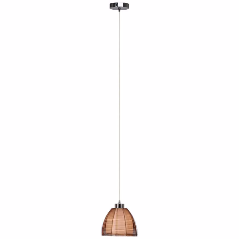 Lampada BRILLIANT Relax Lampada a sospensione 20cm bronzo/cromo | 1x A60, E27, 60W, g.f. Lampade standard n. ent. | Regolabile in altezza / il cavo può essere accorciato | Adatto per lampade LED