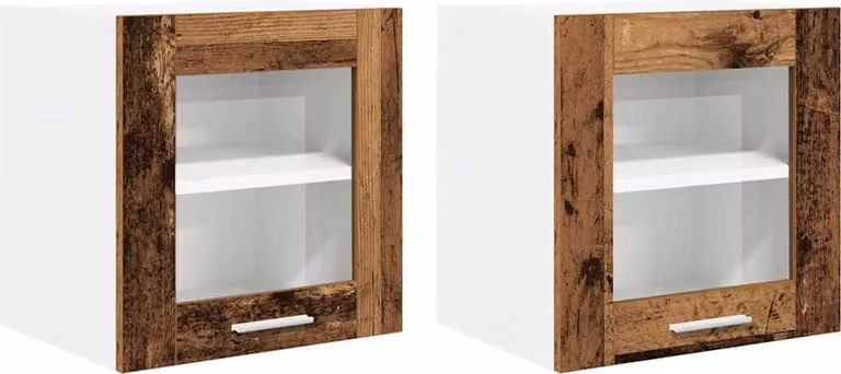 Armadio pensile con porta 2 pcs Legno vecchio 40 x 31 x 40 cm