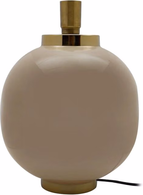 Lampada da tavolo Art Deco KENDRA HOME in metallo e vetro beige e oro/ottone
