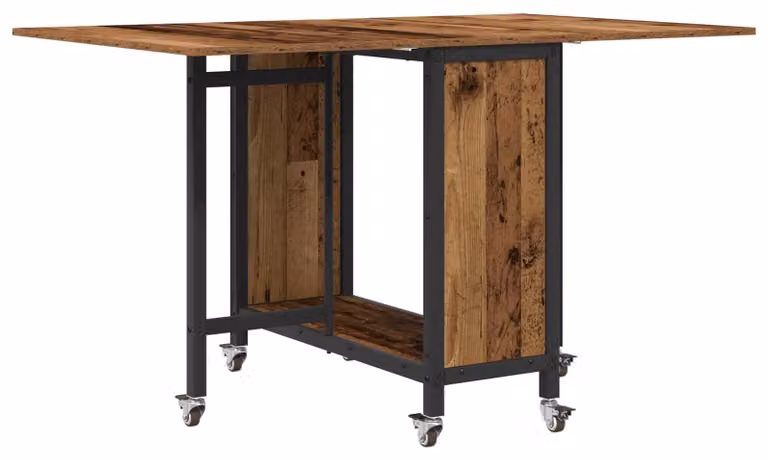 Tavolo da pranzo pieghevole con ruote 130 x 80 x 76,5 cm