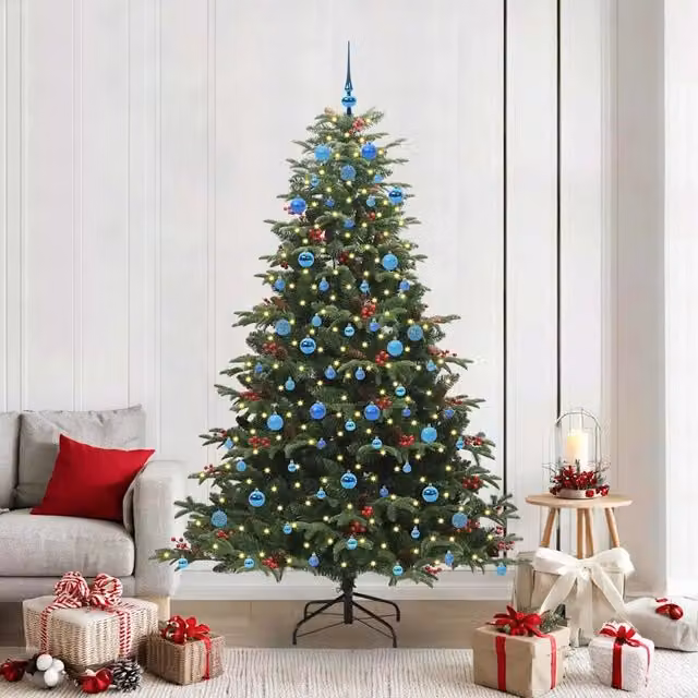 Albero di Natale artificiale con 300 LED Verde 210 cm 3395566