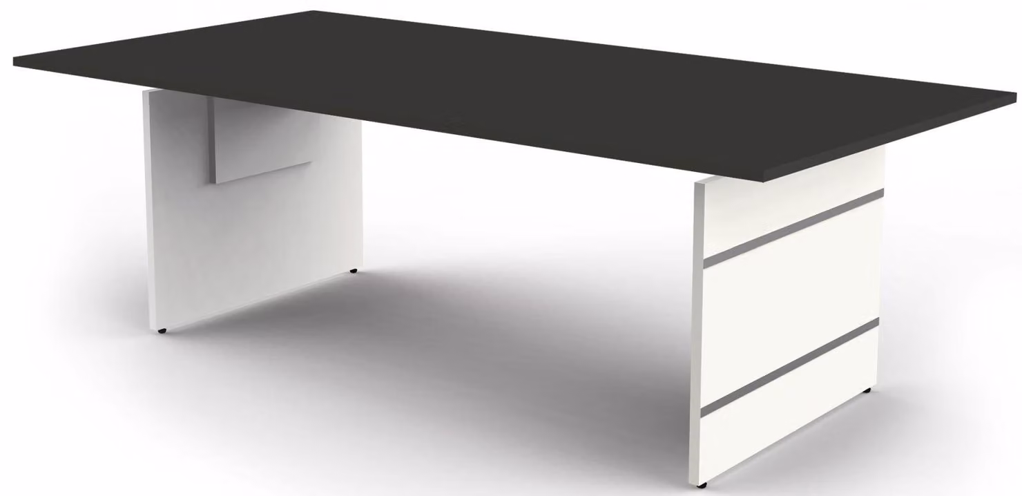 Scrivania Form 4, regolabile in altezza manualmente, antracite, dimensioni piano d'appoggio:200 x 100 cm
