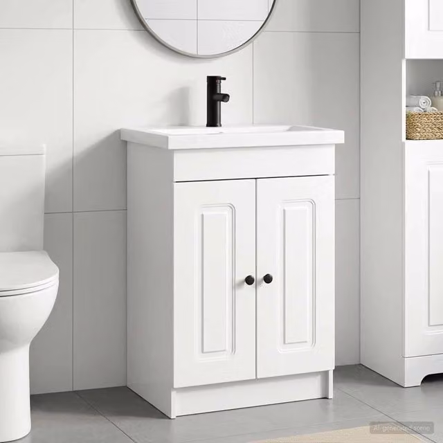 Set di mobili per il bagno Bianco Lucido 56 x 37,5 x 81 cm 3404168