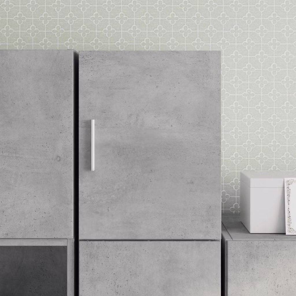 Mobile a parete vidaXL in legno e MDF Grigio Cemento con ante a battente L 30 cm x P 42,5 cm x H 40 cm