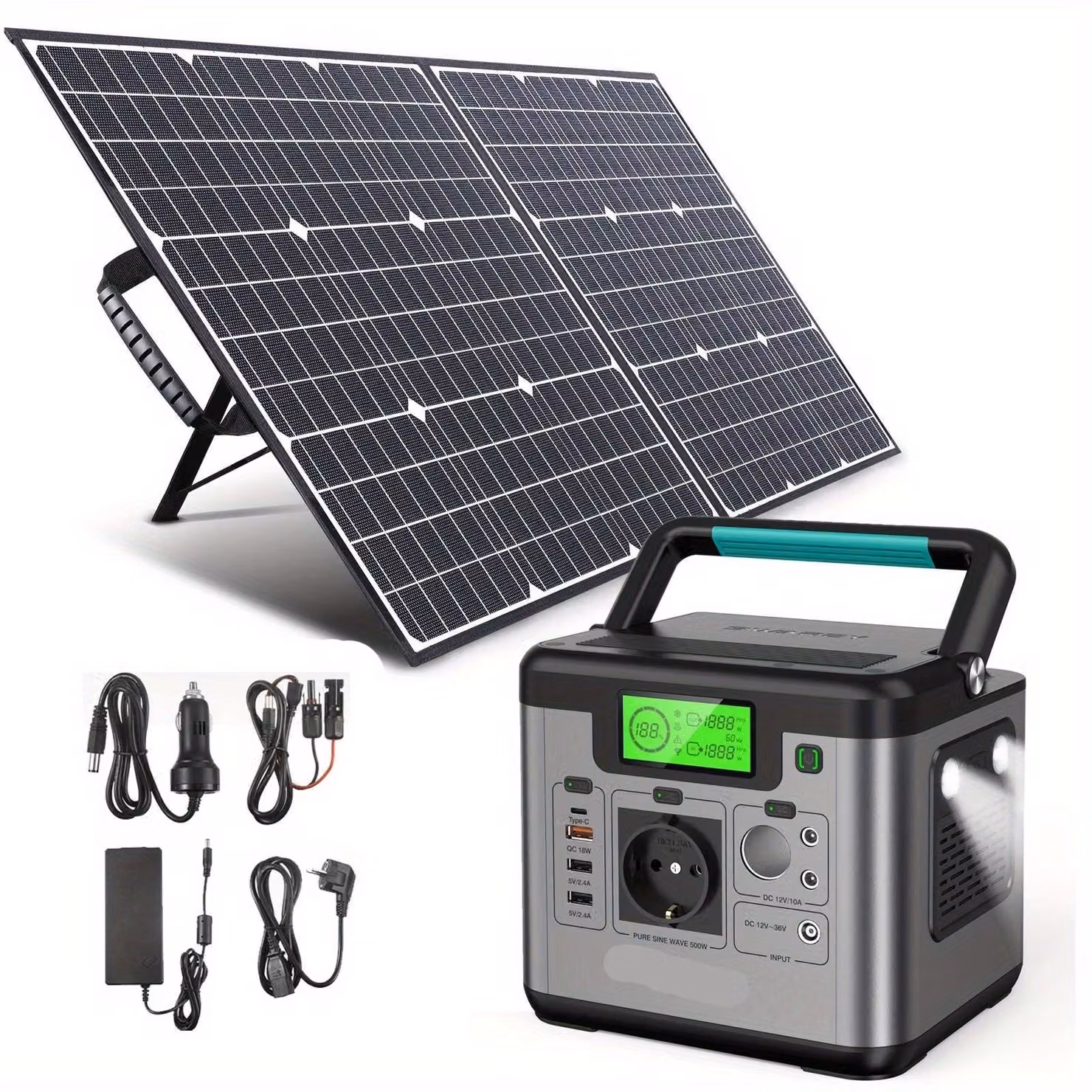 Centralina portatile – Batteria mobile – Alimentazione di emergenza – Batteria per campeggio – Batteria da 518 Wh