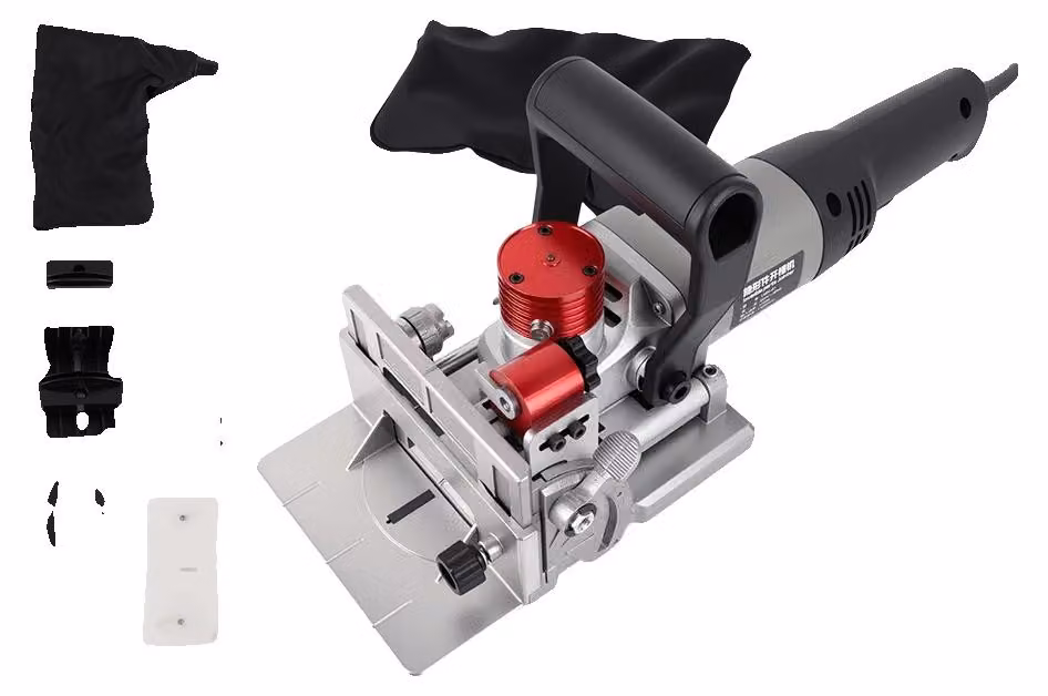 Fresatrice a zappe, potenza 1150W, velocità di rotazione 11600 giri/min, diametro della lama 100 mm, capacità di foratura 22 mm, regolazione angolare da 0 a 90°