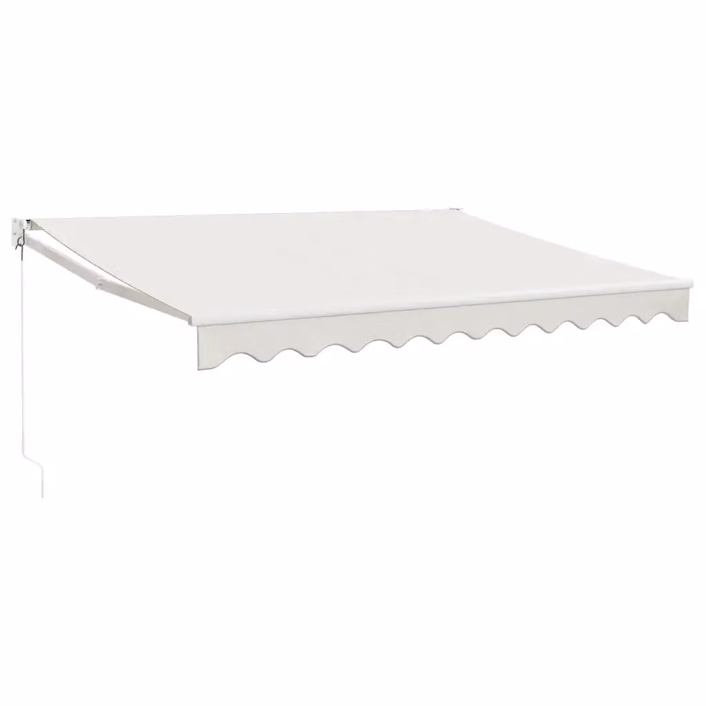 Tenda da sole retrattile vidaXL in poliestere e alluminio, colore beige o bianco, L: 300 cm, P: 250 cm – 2