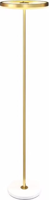 Lampada da terra a LED per soggiorno, dimmerabile, con 3 colori di luce, interruttore a pedale, lampada da terra con base in metallo, paralume in