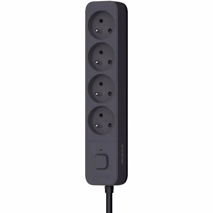 Ciabatta 4P cavo 3G1 - 5mm2 - 1,5 metri Nero e Grigio