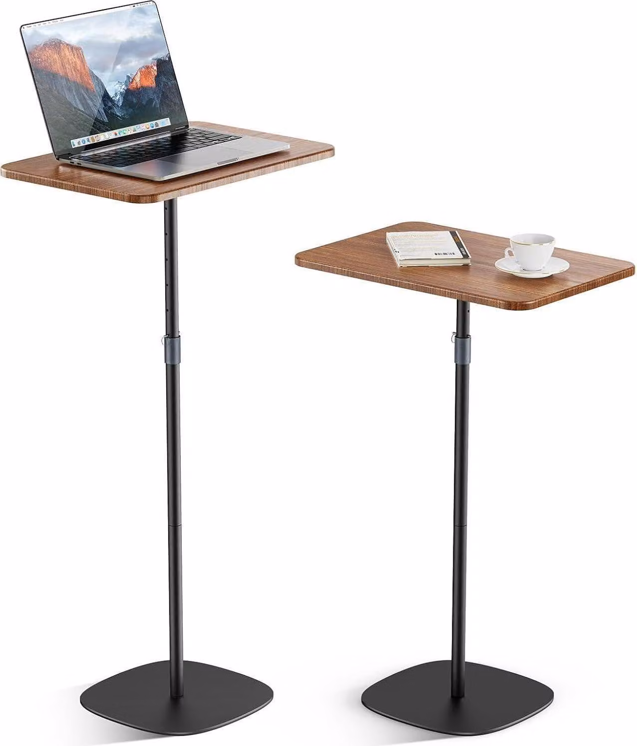POLESTO Tavolino portatile per laptop regolabile in altezza nero