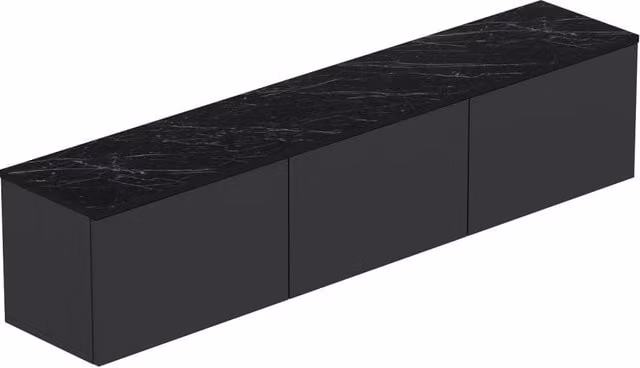 Mobile TV sospeso in legno con illuminazione a LED "Neon" - 160 x 32 x 35 cm - Grigio antracite