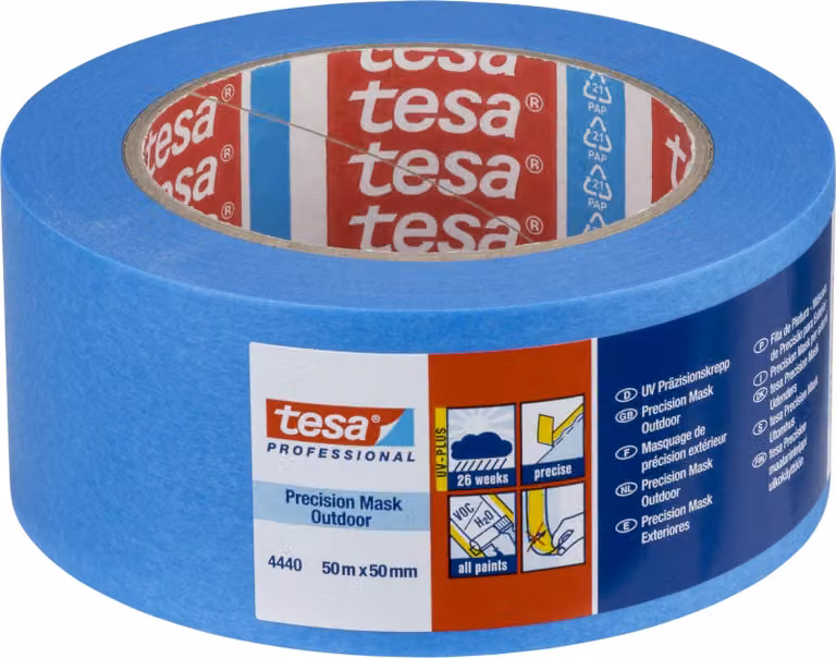 Tesa Kreppband 50m x 50mm Preci.outd.Prof. Blau 04440