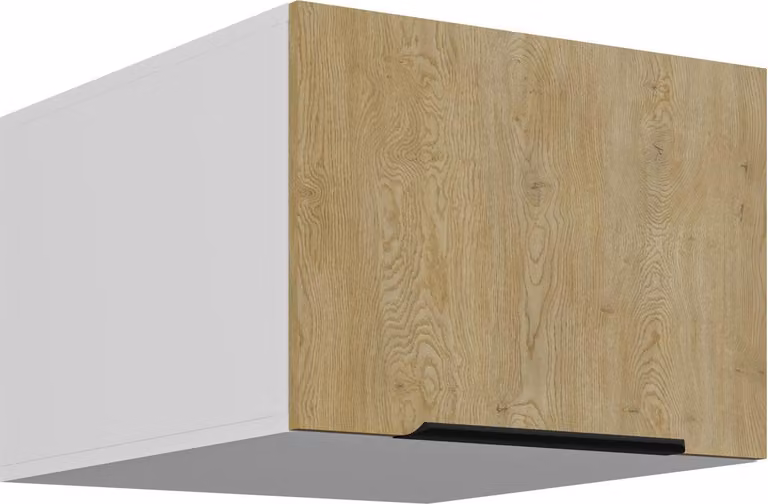 Credenza alta da 50 cm CREMONA in rovere chiaro + bianco opaco - Angolo cottura - Blocco cucina - Cucina - Cucina componibile