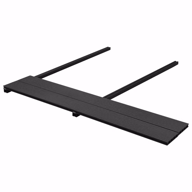 Set di 60 piastrelle per pavimento da deck vidaXL in WPC colore nero antracite