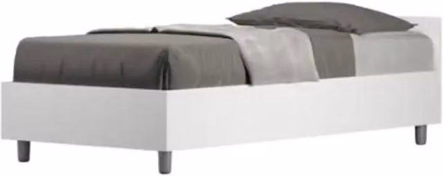 Letto singolo Nuamo in legno bianco frassino senza rete L: 80 cm, P: 200 cm – 1