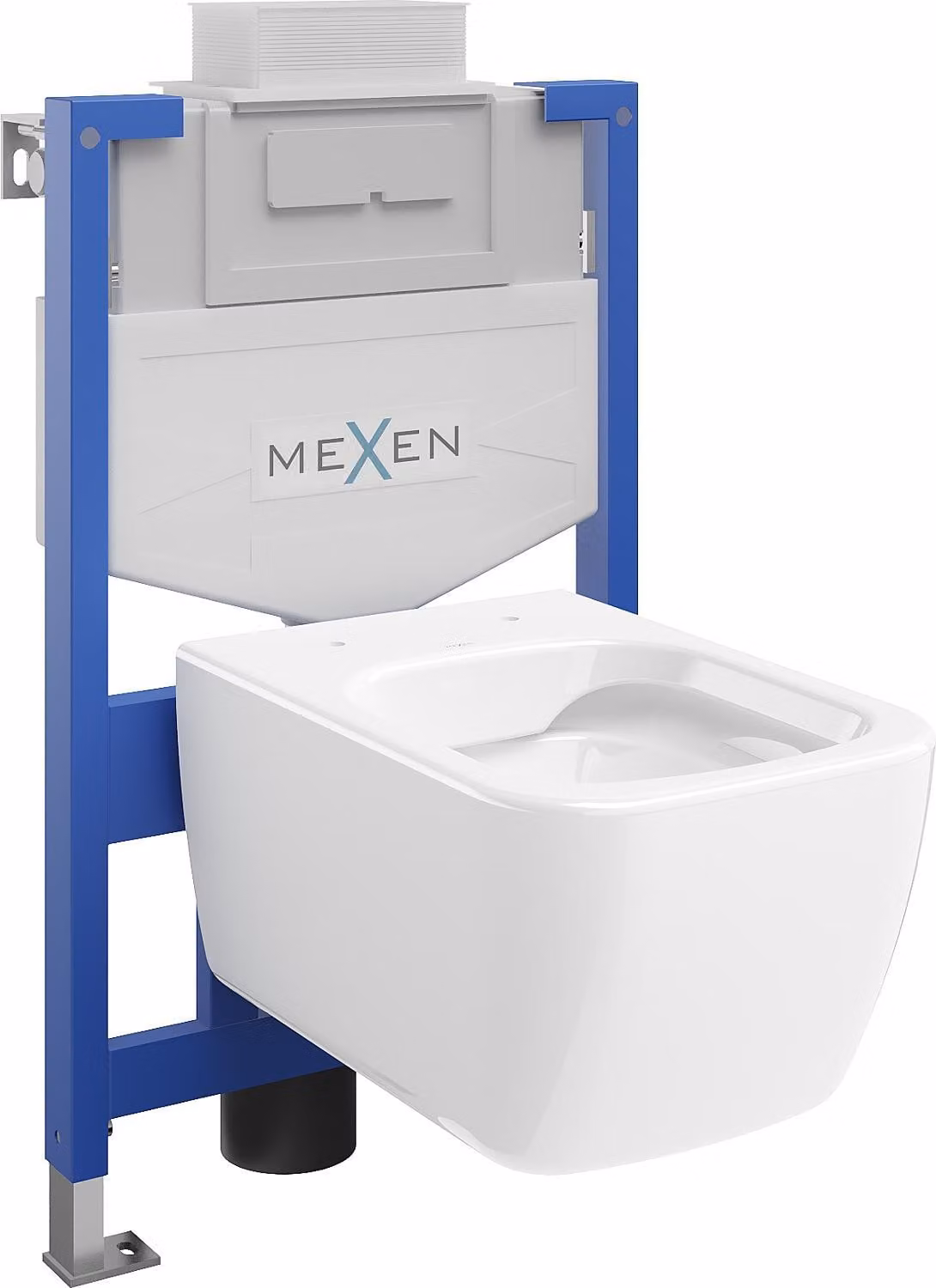 Mexen set WC da incasso struttura Fenix XS-U con vaso WC Stella, bianco lucido - 6853368XX00