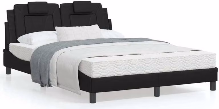 Maison Exclusive - Letto "Viana" con materasso nero 120x200 cm in ecopelle