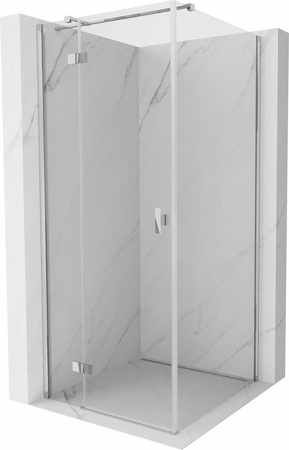 Mexen Mist-H T cabina doccia battente sinistra 70 x 70 cm, trasparente, cromo - 8A5T-070-070-01-00-L