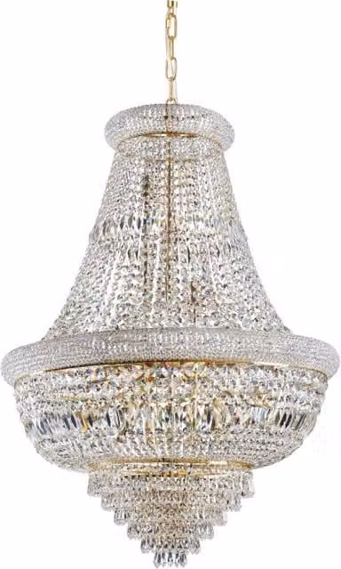 Lampada a sospensione Dubai Sp24 Ideal-Lux in ottone e vetro trasparente