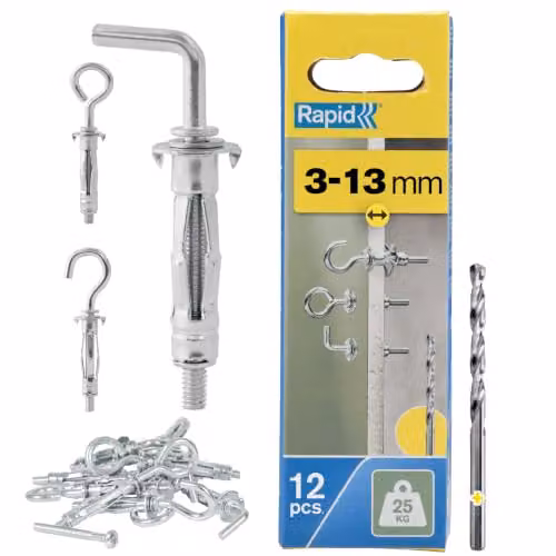 Rapid Tasselli ad Espansione M8x32 - Set 12 Pz per Cartongesso