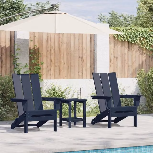Sedia da Giardino 3 pz Navy Polietilene 3335823