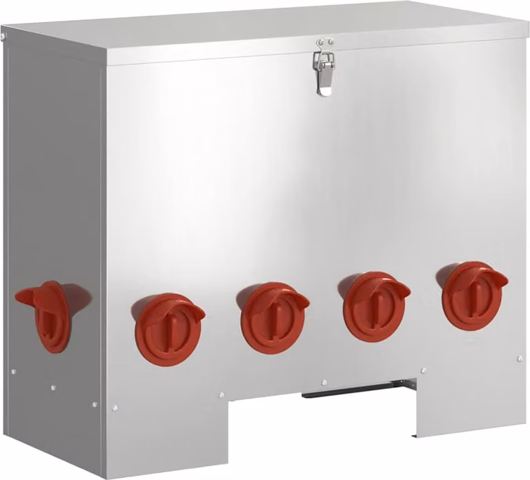 Feeder per pollo Argento 60,5 x 29 x 51 cm Acciaio zincato