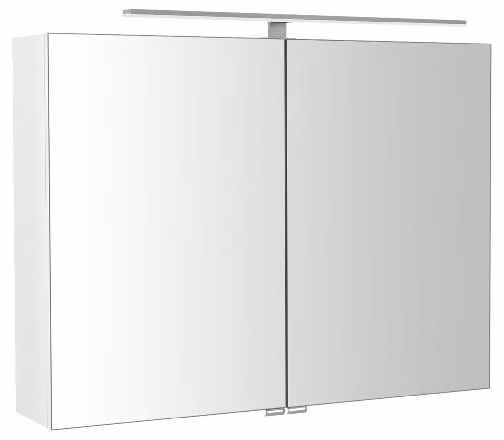 Sapho Riwa - Armadio a specchio con illuminazione a LED, 810x700x170 mm, bianco lucido RIW080-0030