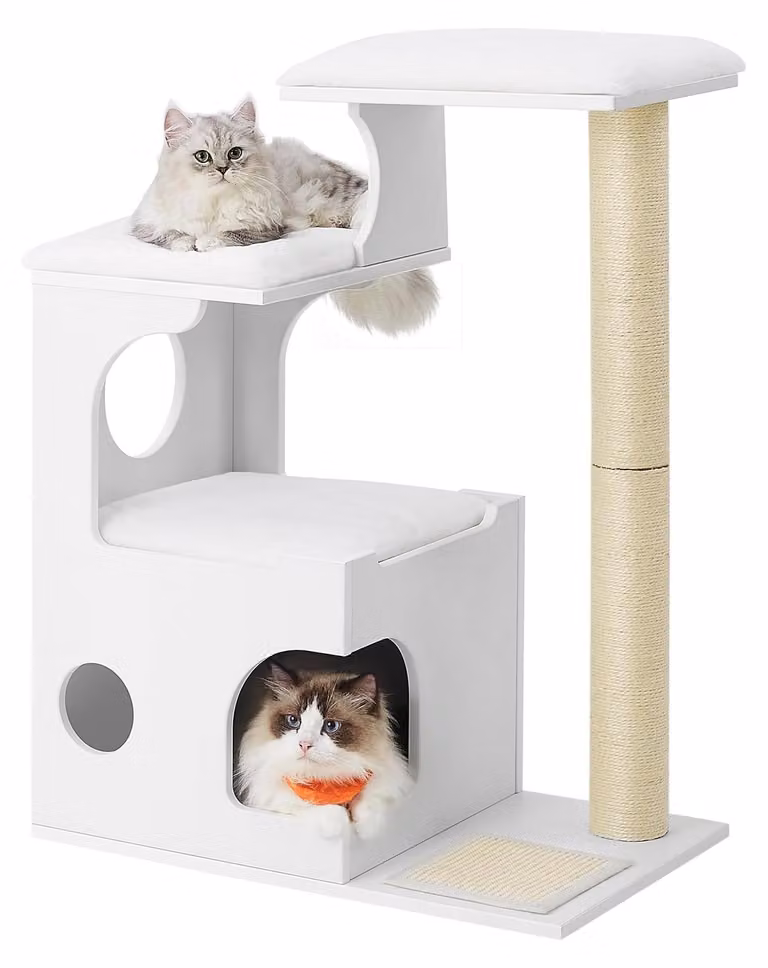 Albero per gatti Feandrea, alto 88 cm, con cuccia e aree relax