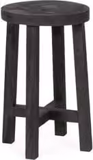 Portapiante YAKO in legno nero per giardino, design minimalista, L: 50 cm, P: 31 cm