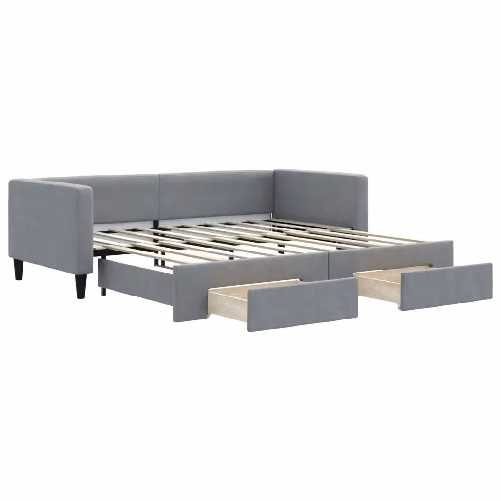 Divano Letto Moderno vidaXL Grigio con Struttura Imbottita per Soggiorno e Camera da Letto – 2