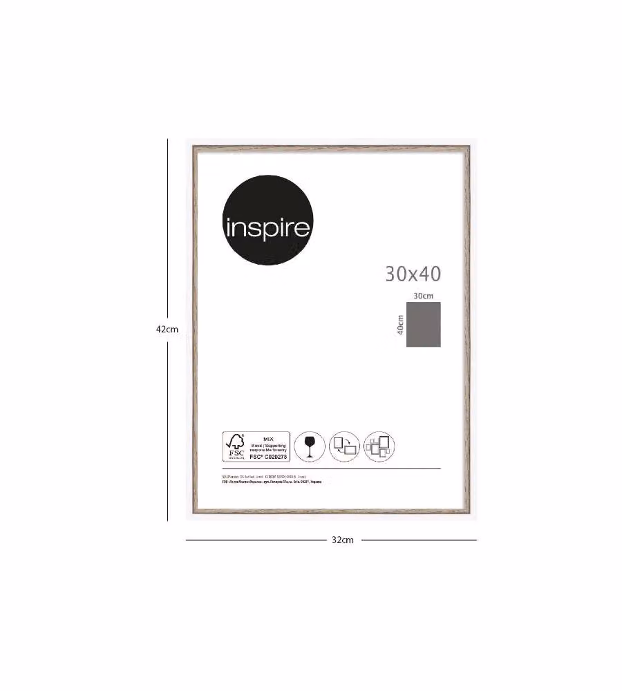 Bubola e Naibo Cornice portafoto Unika 30x40 cm legno bianco naturale