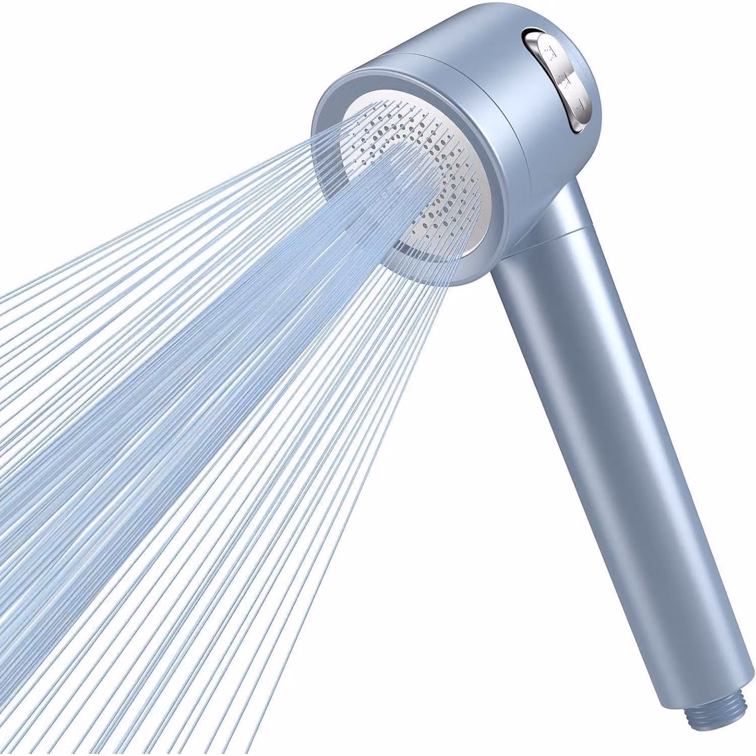 Pistola a mano con sistema di filtraggio a 15 strati, tubo da 1,5 metri, 3 tipi di getto, a risparmio idrico, colore blu