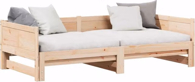 Letto matrimoniale | Letto per adulti | Letto Giorno Estraibile Marrone 203,5 x 184 x 56,5 cm