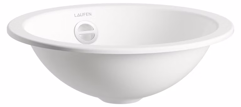 LAUFEN FORM Lavabo à encastrer par le dessus, rond, sans trou pour robinet, avec trop-plein, 325x325x110mm, blanc brillant, H517FM20001091, H517FM20001091