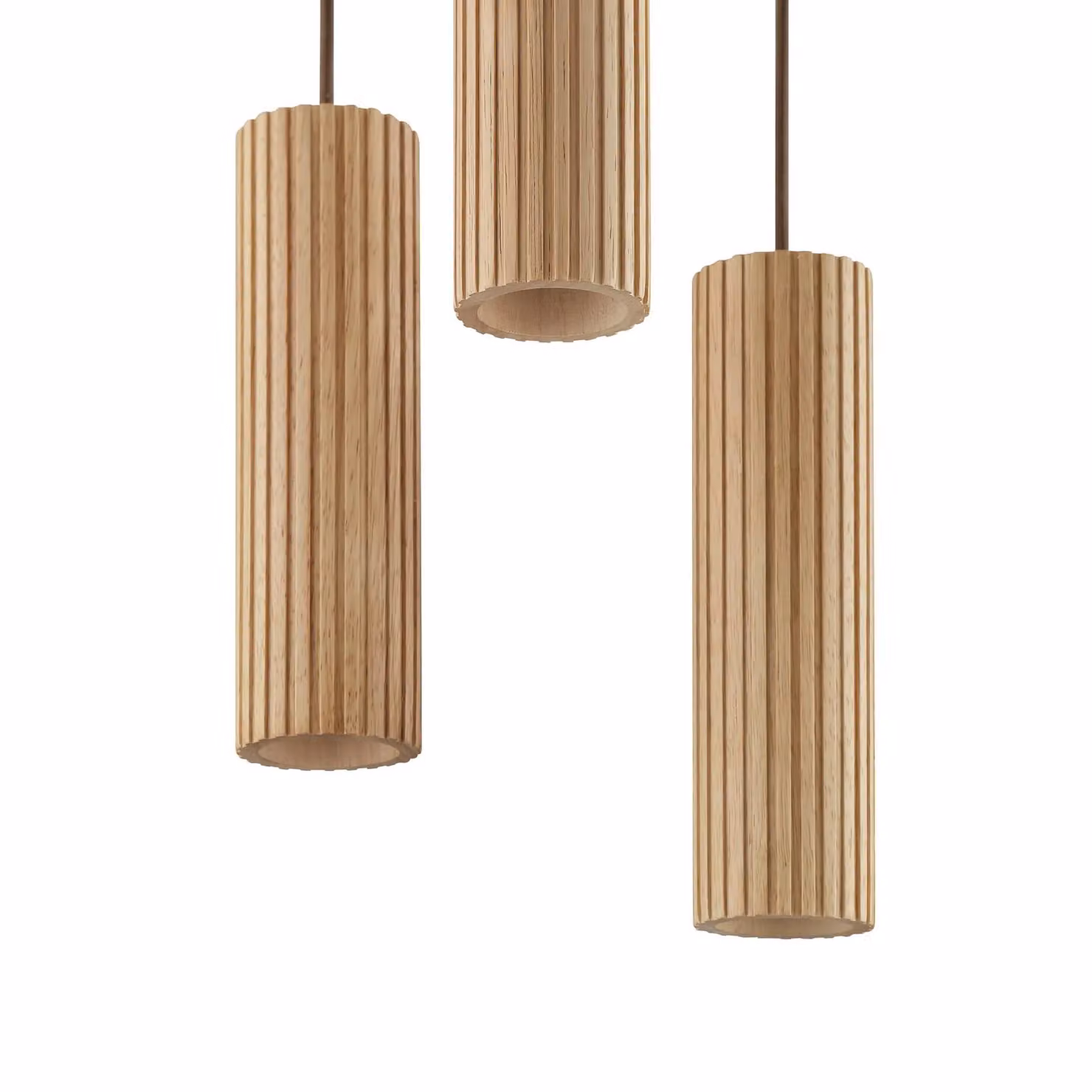 Brilliant Lampada a sospensione Lakewood, dimmerabile, Legno chiaro, Soggiorno / Sala da pranzo, Legno, Moderno, Lampada a sospensione