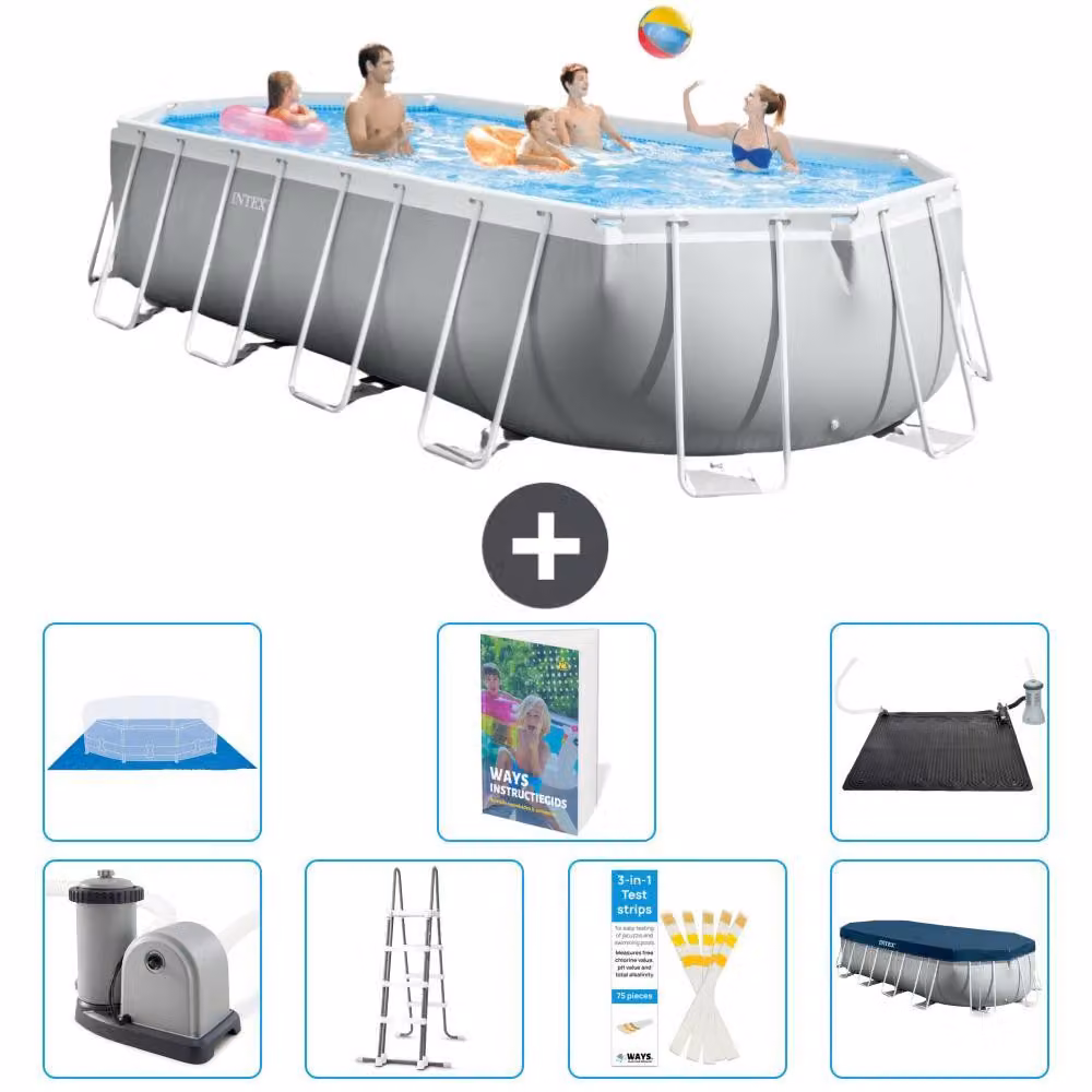 Piscina fuori terra ovale "Prism Frame" - 610x305x122 cm - 6 pezzi - Modello S562