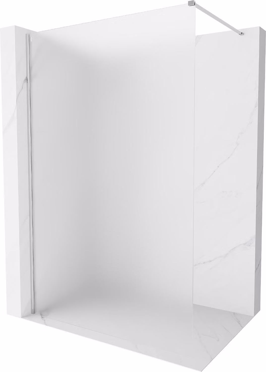 Mexen Kioto-X parete doccia Walk-in 50 x 200 cm, gelo 10 mm, cromo - 800-050-101-01-30-X