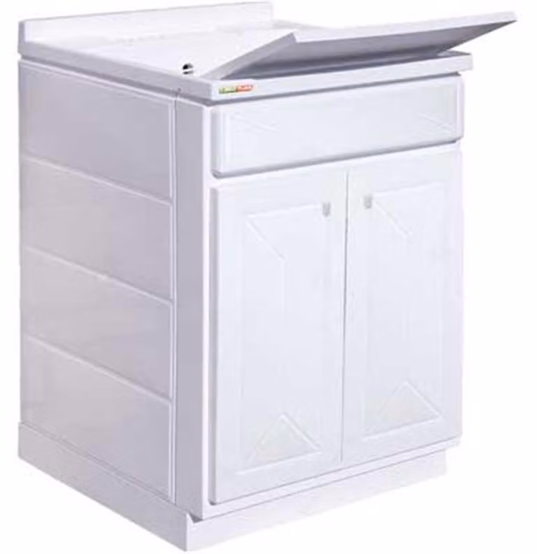 MOBILE LAVATOIO "GARDEN" A 2 ANTE BIANCO LUCIDO L.60 x P.50 x H.85 cm