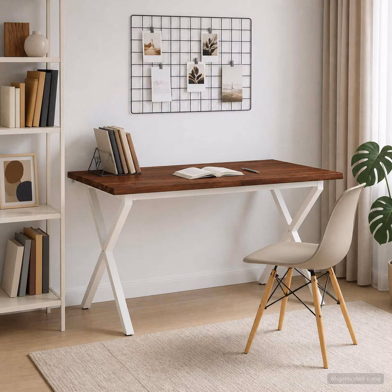 vidaXL Tavolo da pranzo con bordo vivo 140 x 80 x 75 cm Marrone Scuro