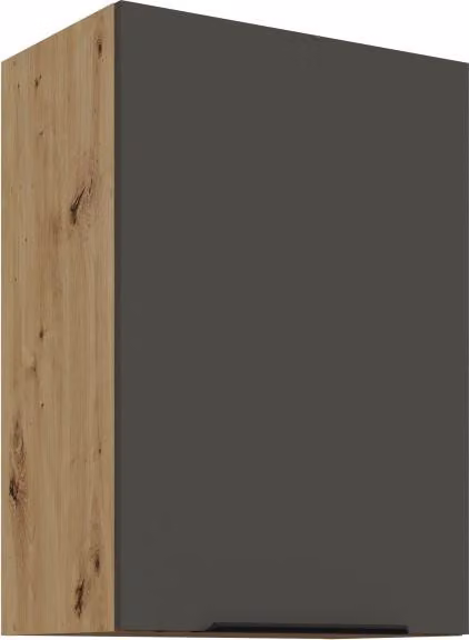 Mobile cucina superiore LUNARA - larghezza 50 cm, grafite / rovere artigianale