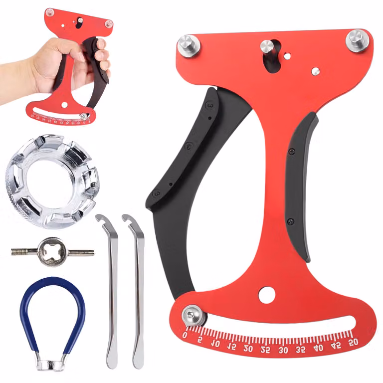 Misuratore di tensione per raggi delle biciclette, strumento di calibrazione con 5 accessori