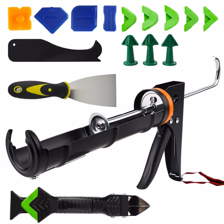 Kit da 17 pezzi per stampante a cartucce, completo di pistola erogatrice in silicone