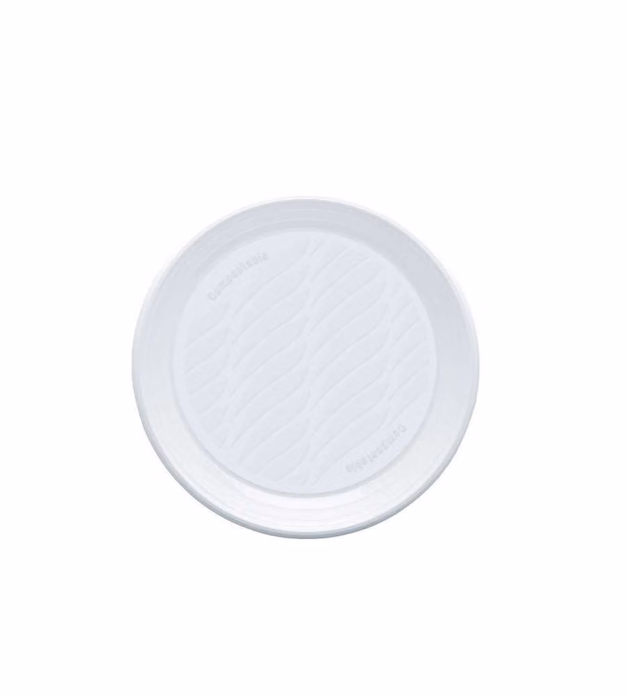 Piatto Dessert           Pz 20 Bianco Natural Bibo