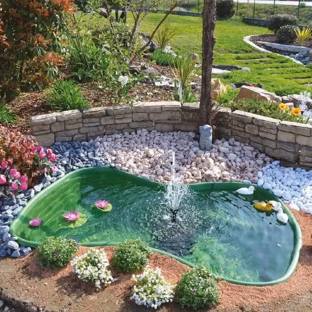 Laghetto Artificiale da Giardino 178x125x45 cm in Polietilene 610 Litri Verde