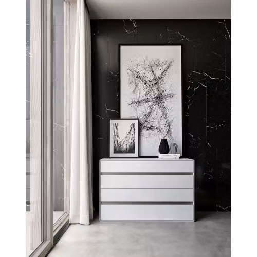 Comò moderno 4 cassetti con maniglia a gola S75 Street