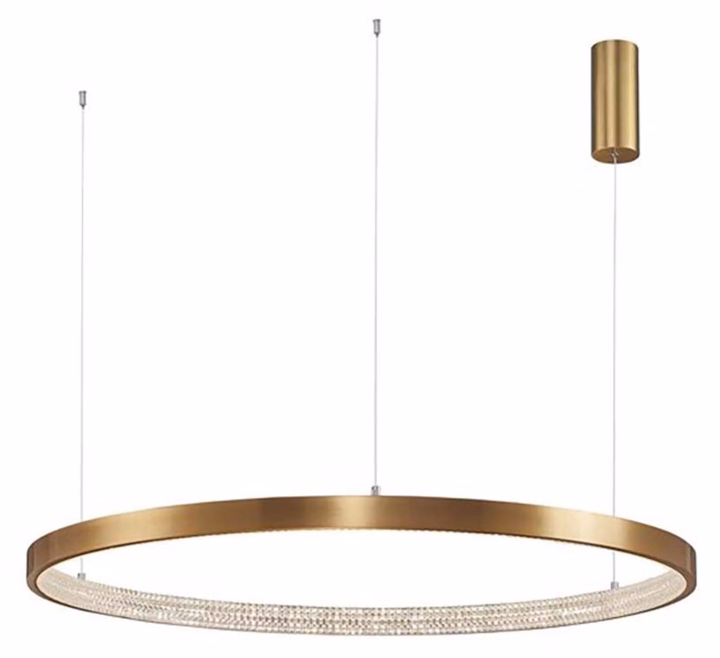 Lampada a sospensione Preston Ø 110cm oro tondo