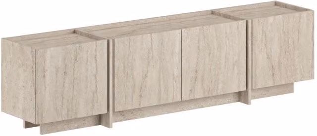 Mobile TV in legno "Lowen" - 180 x 35 x 46 cm - Travertino