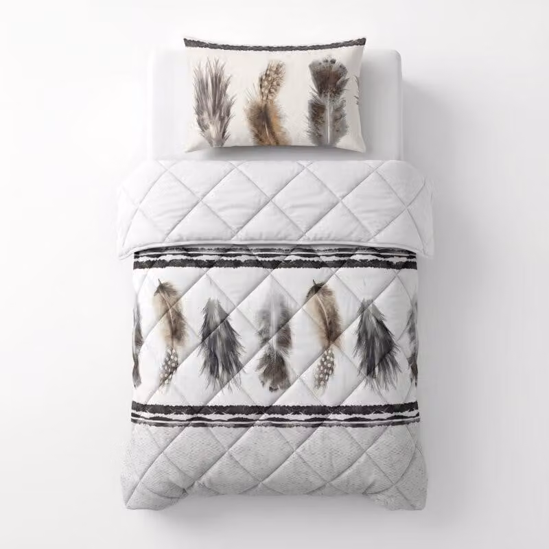 Sleeptime, coperta trapuntata "Lazy", colore sabbia, 140 x 200 cm, con federa inclusa
