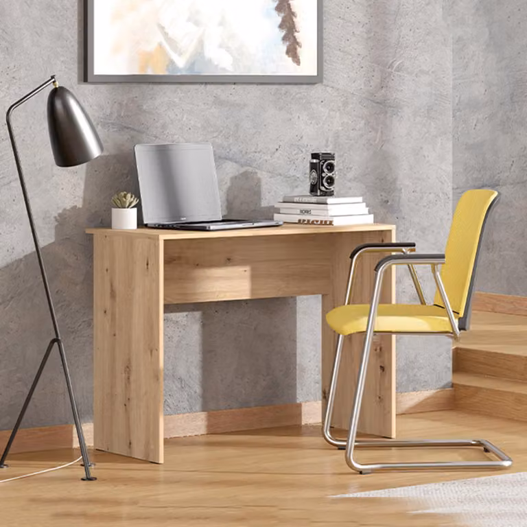 Pichil - Scrivania, 98x45x74h cm Marrone Rovere Nodi, un Ripiano